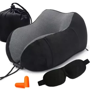 U-Shaped Travel Neck Pillow - Black
